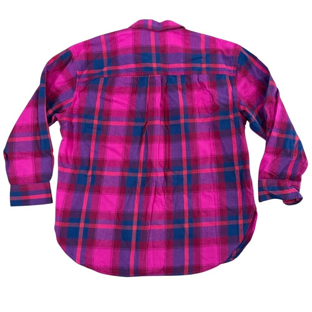 Universal Thread Plaid Oversized Flannel Shirt Womens Size Large - Picture 2 of 5